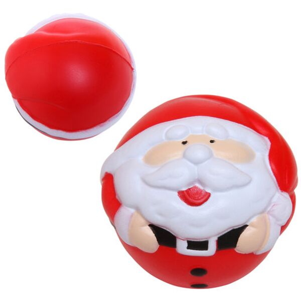 Holiday Christmas Santa Shape Stress Ball Thumbnail